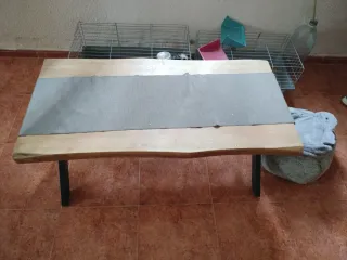 Mesa baja extensible madera y metal