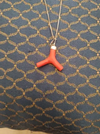 Collana Argento 925 Corallo Rosso