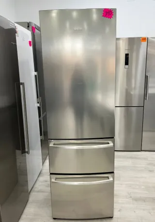 FRIGORÍFICO CON CAJONES INOX NOFROST 185CM DE ALTO