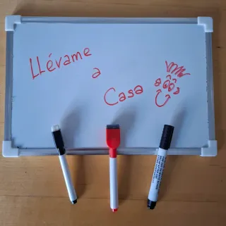 Pizarra doble (rotuladores o tiza)