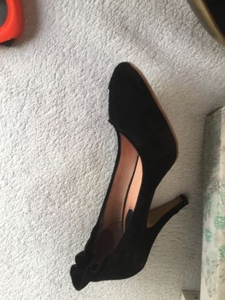 Zapato de ante negro talla 38