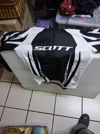 Maillot Ciclismo Scott Negro/Blanco