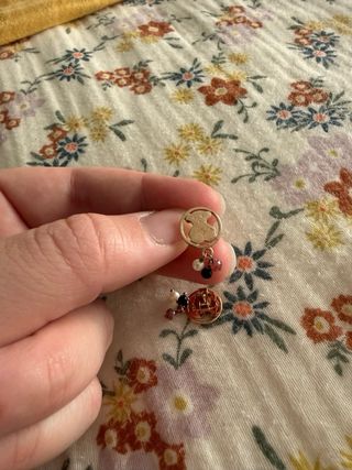 Pendientes Oso Plata Baño Oro Rosa