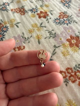 Pendientes Oso Plata Baño Oro Rosa