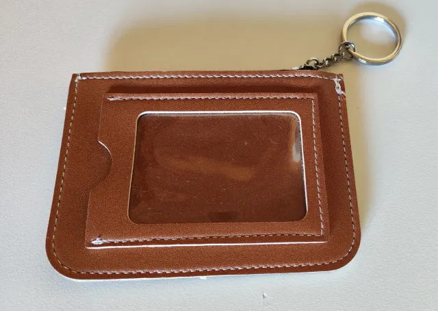 Cartera marrón diseño bulldog francés & tarjetero