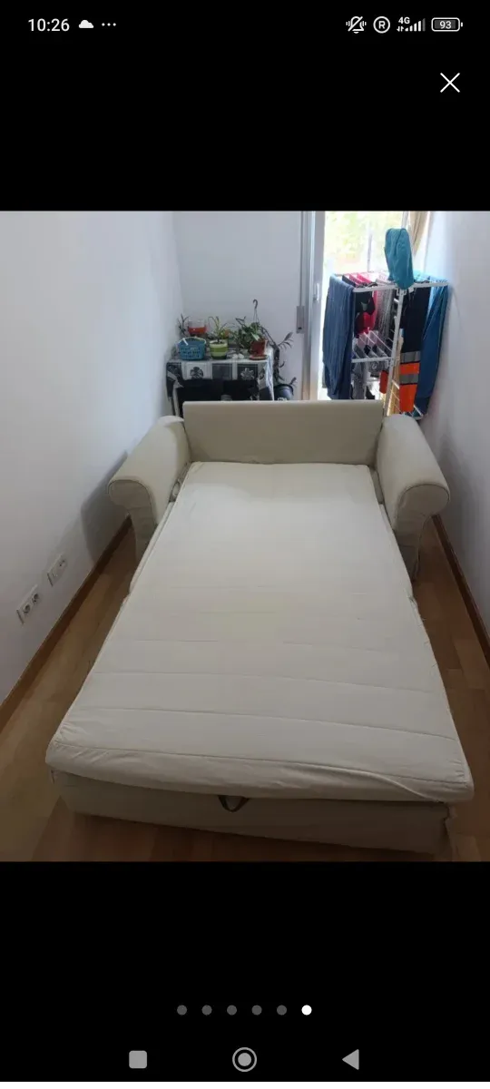 Sofá Cama 2 Lugares Bege