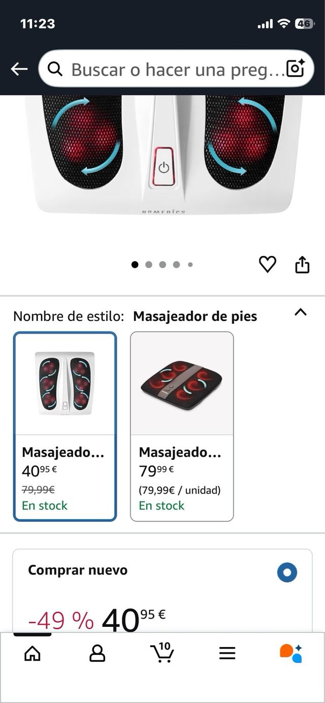 Masajeador de Pies Homedics Shiatsu Deluxe