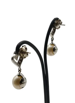 Pendientes Oro Circonitas Perlas