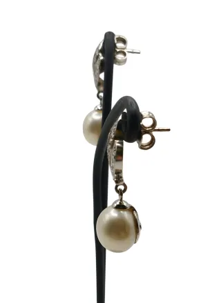 Pendientes Oro Circonitas Perlas