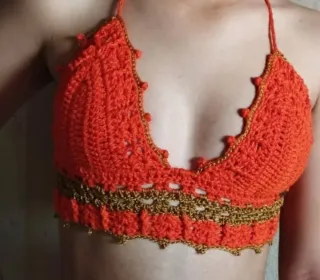 Top bikini crochet artesanal