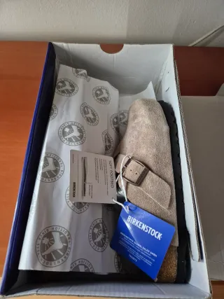 Zuecos Birkenstock Beige mujer