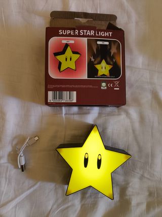 Luz Nocturna Estrella Super Mario Bros Nintendo