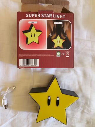 Luz Nocturna Estrella Super Mario Bros Nintendo