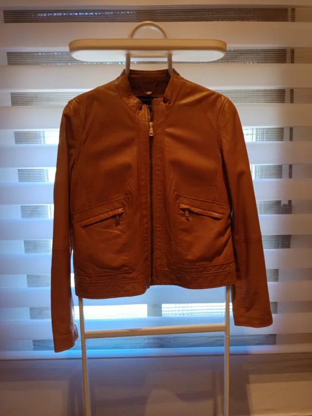 Chaqueta Piel Massimo Dutti Camel Talla 42