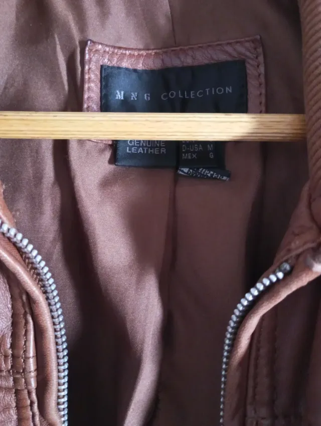 Cazadora Piel Mujer Marrón