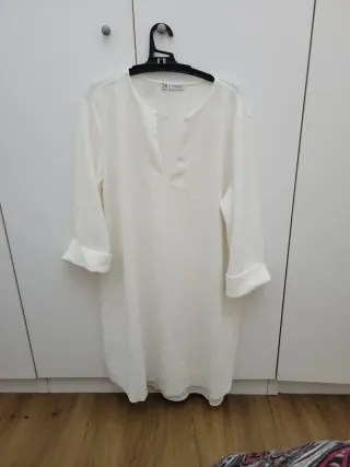 Vestido Blanco Zara Talla M