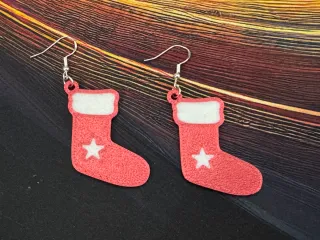 Pendientes calcetín Navidad