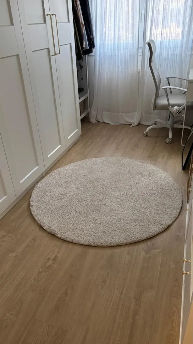 Alfombra redonda IKEA STOENSE beige