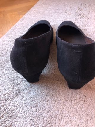 Zapatos de ante negro talla 39