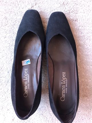 Zapatos de ante negro talla 39