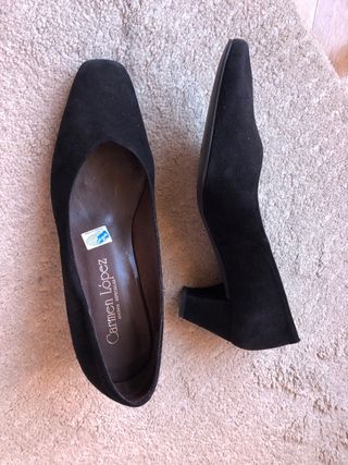 Zapatos de ante negro talla 39