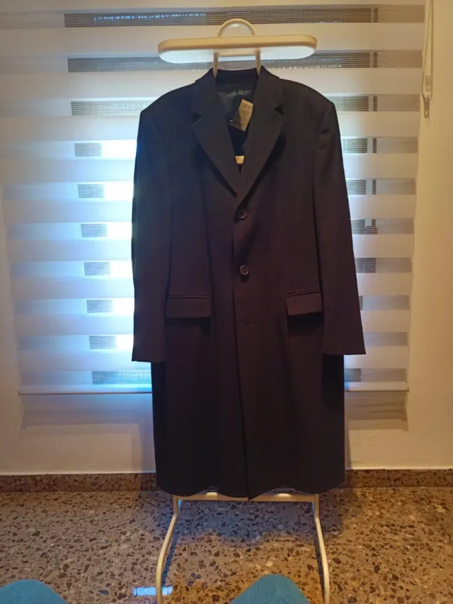 Abrigo Lana Cortefiel Talla 52 Negro