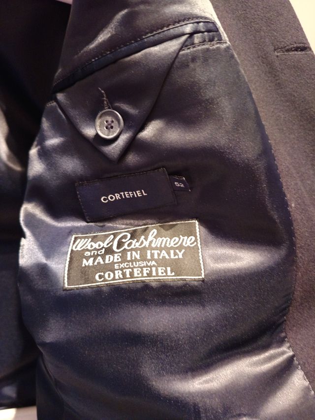 Abrigo Lana Cortefiel Talla 52 Negro