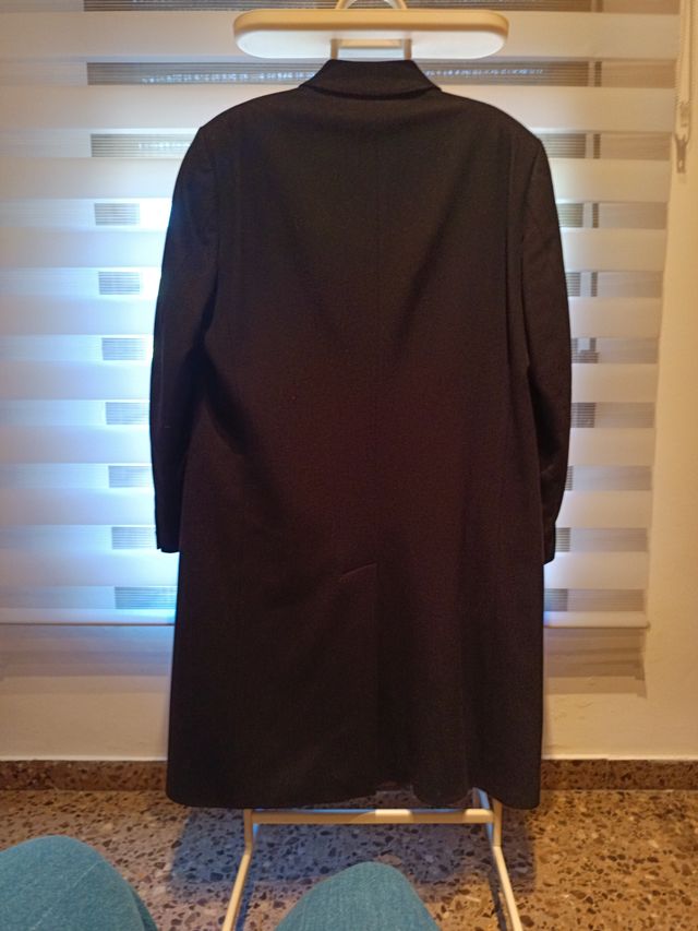Abrigo Lana Cortefiel Talla 52 Negro