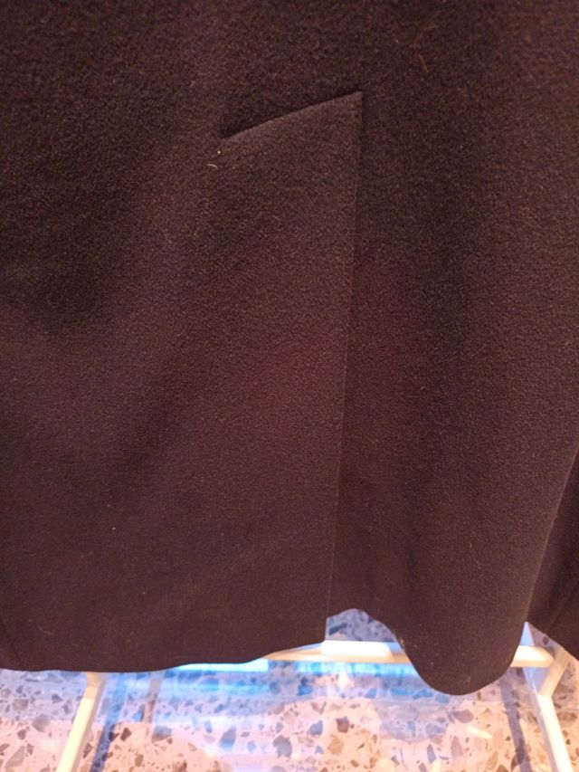 Abrigo Lana Cortefiel Talla 52 Negro