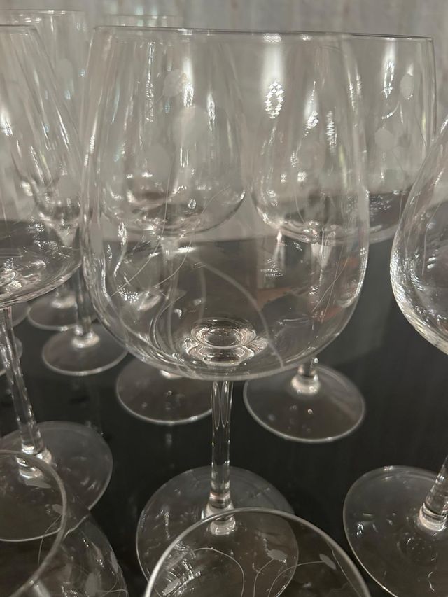 Juego de copas de cristal