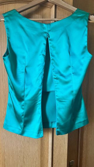 Top satén turquesa Chiara D'Este