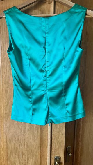 Top satén turquesa Chiara D'Este