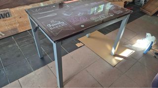 Mesa de cristal extensible cocina