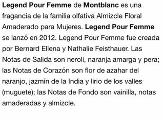 Perfume Legend Femme