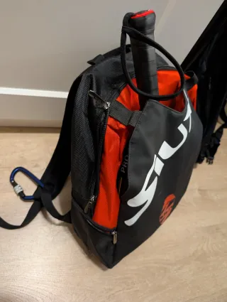 Paletero Padel Siux Negro/Naranja Pequeño pequeña