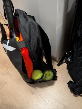 Paletero Padel Siux Negro/Naranja Pequeño pequeña