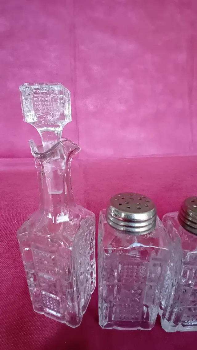 SET DE ELEMENTOS CRISTAL ANTIGUO CONVOY