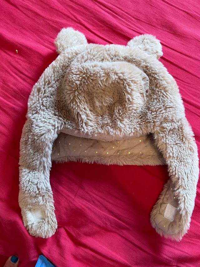 Gorro oso peluche 2 años