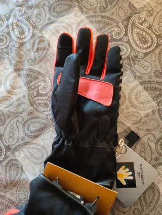 Guantes Moto Protección Negro Rojo