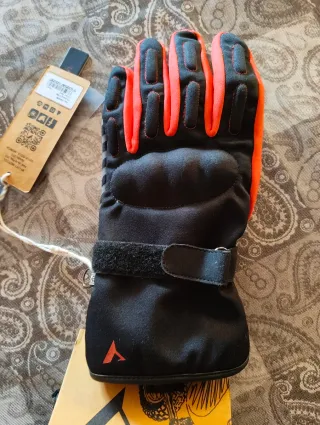 Guantes Moto Protección Negro Rojo