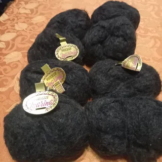 6 gomitoli lana PHIL. MARINA grigio scuro