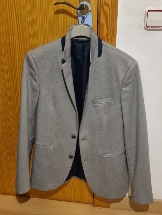Chaqueta de traje gris