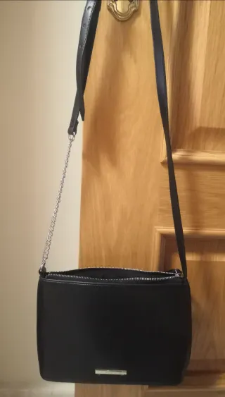 Bolso de hombro negro Villanova