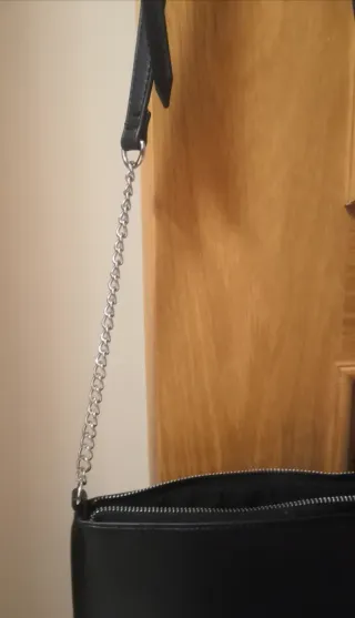 Bolso de hombro negro Villanova