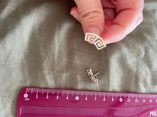 Pendientes plata dibujo griego