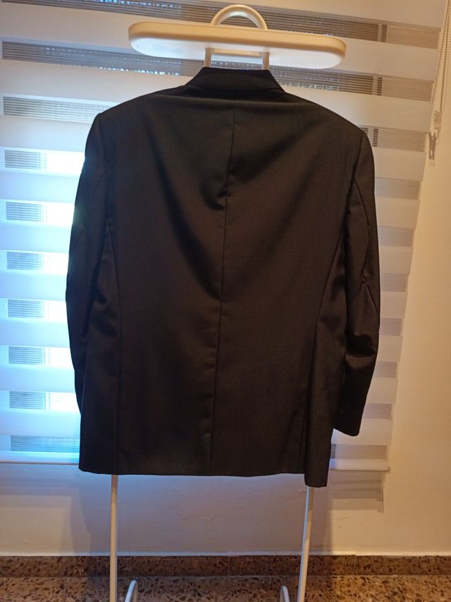 Traje de lana negro Talla 52