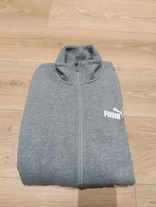 Sudadera Puma Gris Cremallera