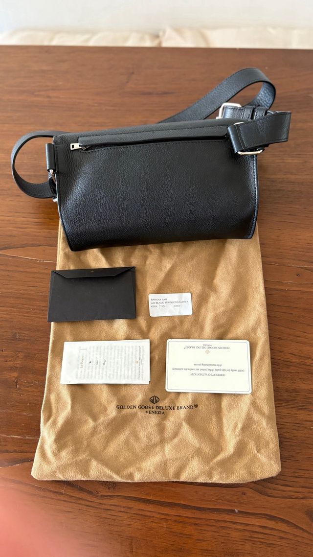 Borsa a tracolla Golden Goose nera