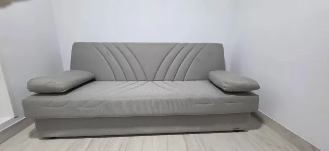 Sofá Cama Gris Tela