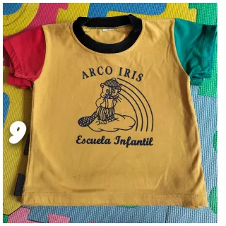 Camiseta escolar Arco Iris Talla 9